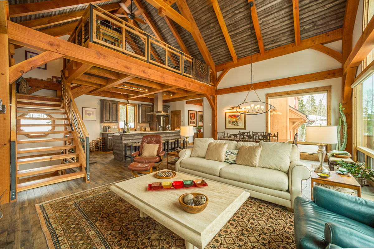 heavy timber living room ideas