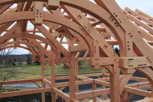 Lakelawn timber frame barn joinery detail