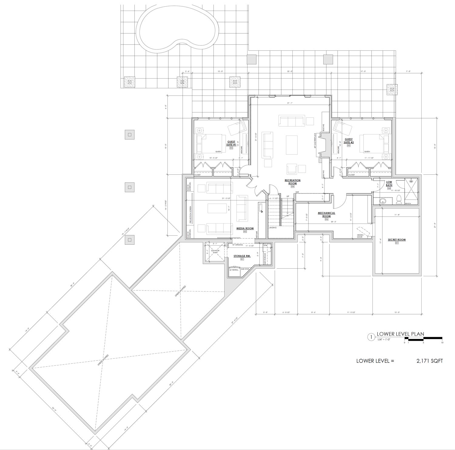 Sierra-floor-plan-lower-level - Colorado Timberframe